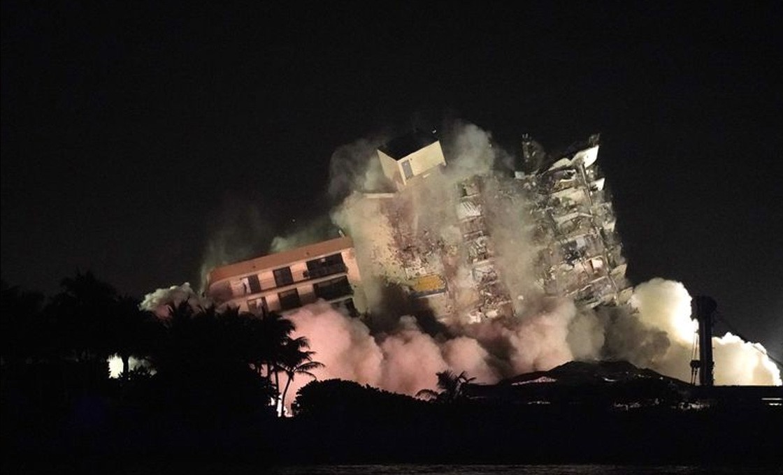 Demolido el Edificio SURFSIDE de Miami y este fue el momento exacto en que ocurrió