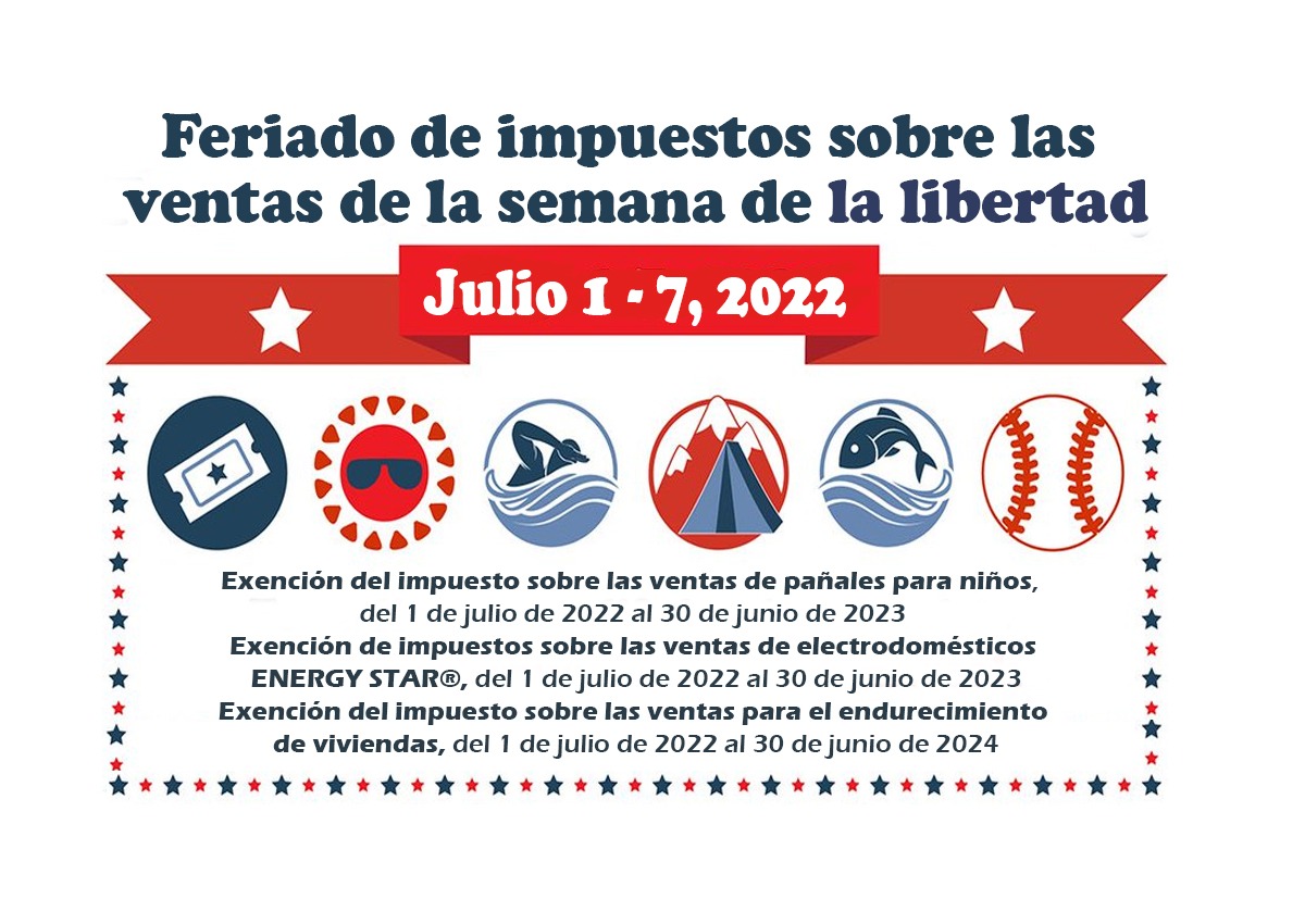 Segundo feriado libre de impuestos sobre las ventas de la Semana de la Libertad del 1 al 7 de julio