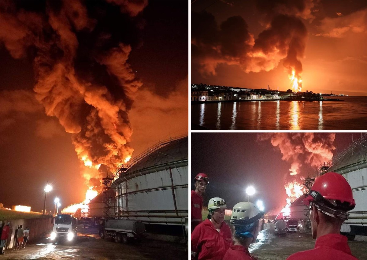 Un grave incendio industrial en Matanzas Cuba llega a tres depósitos de combustible con al menos 121 personas lesionadas