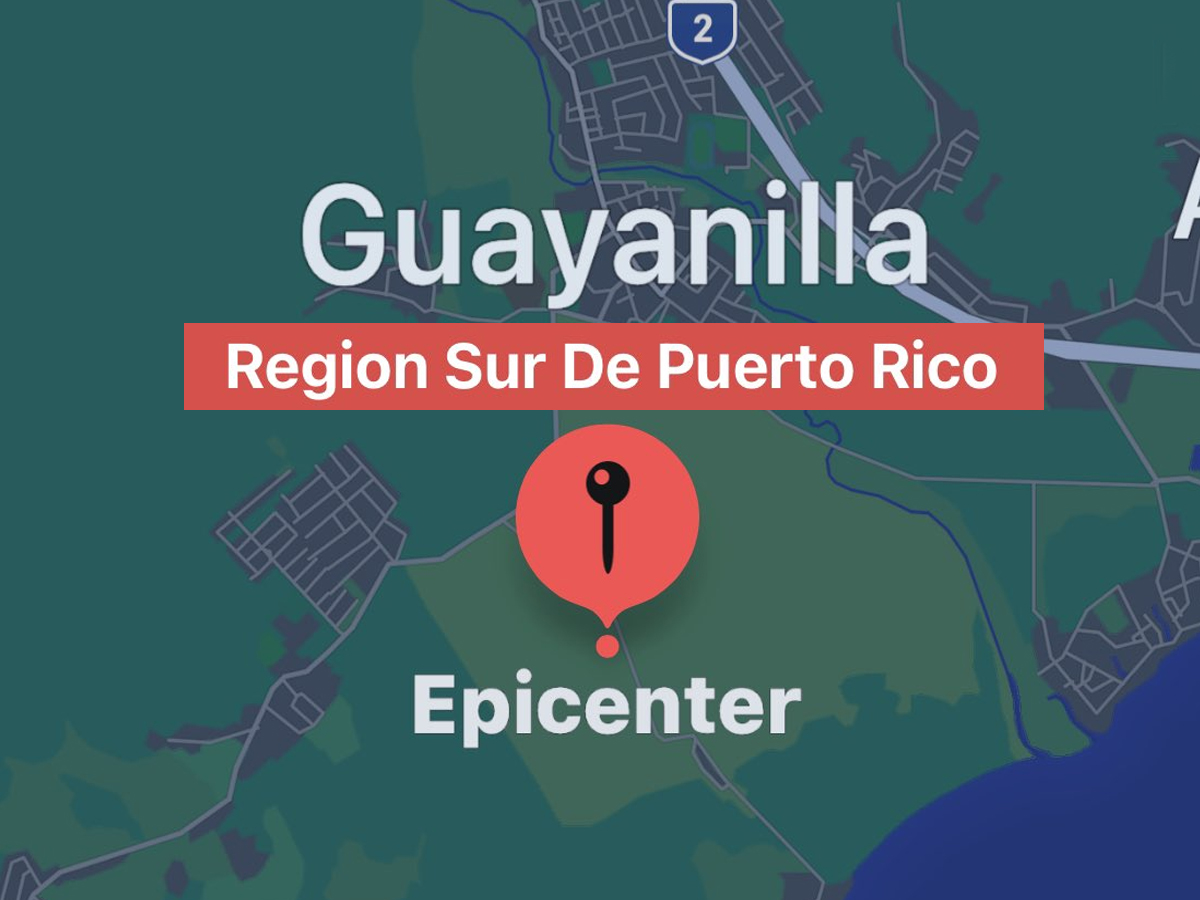 Un sismo de magnitud 4.2 sacudió la  mañana de este martes al municipio de Guayanilla en Puerto Rico