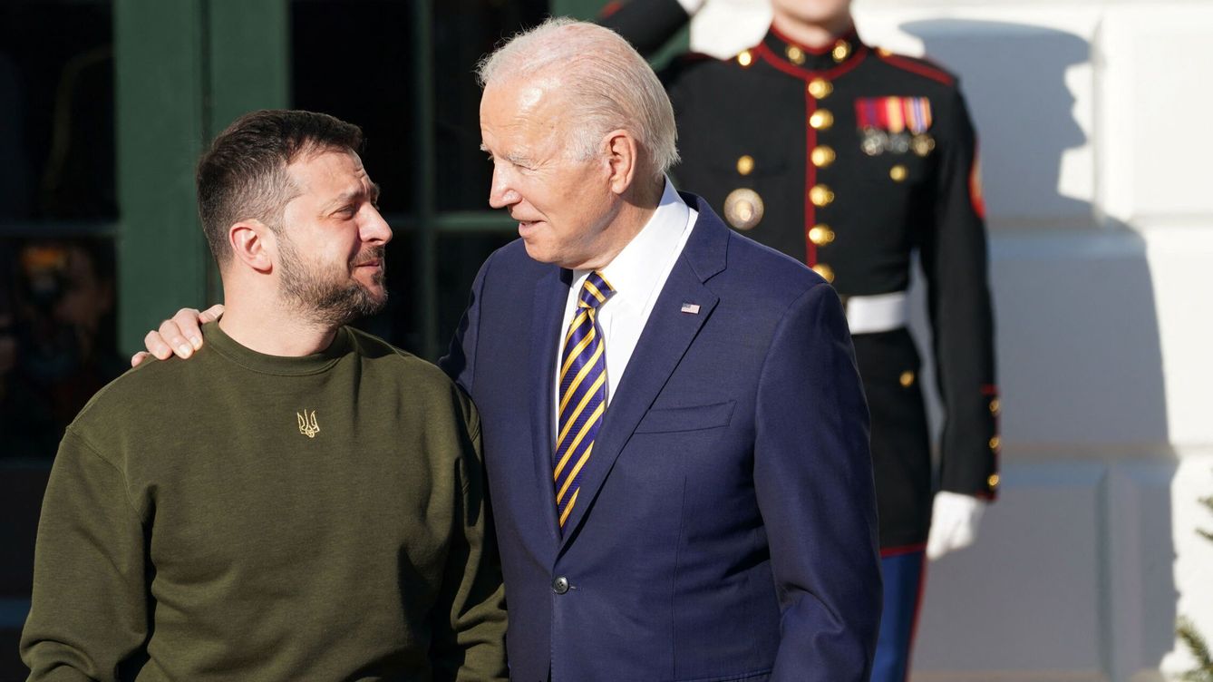 El presidente de Ucrania Volodímir Zelenski llega a la Casa Blanca para reunirse con Biden