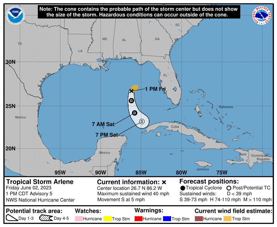 Se forma la tormenta tropical Arlene en el Atlántico Se forma la tormenta tropical Arlene en el Atlántico