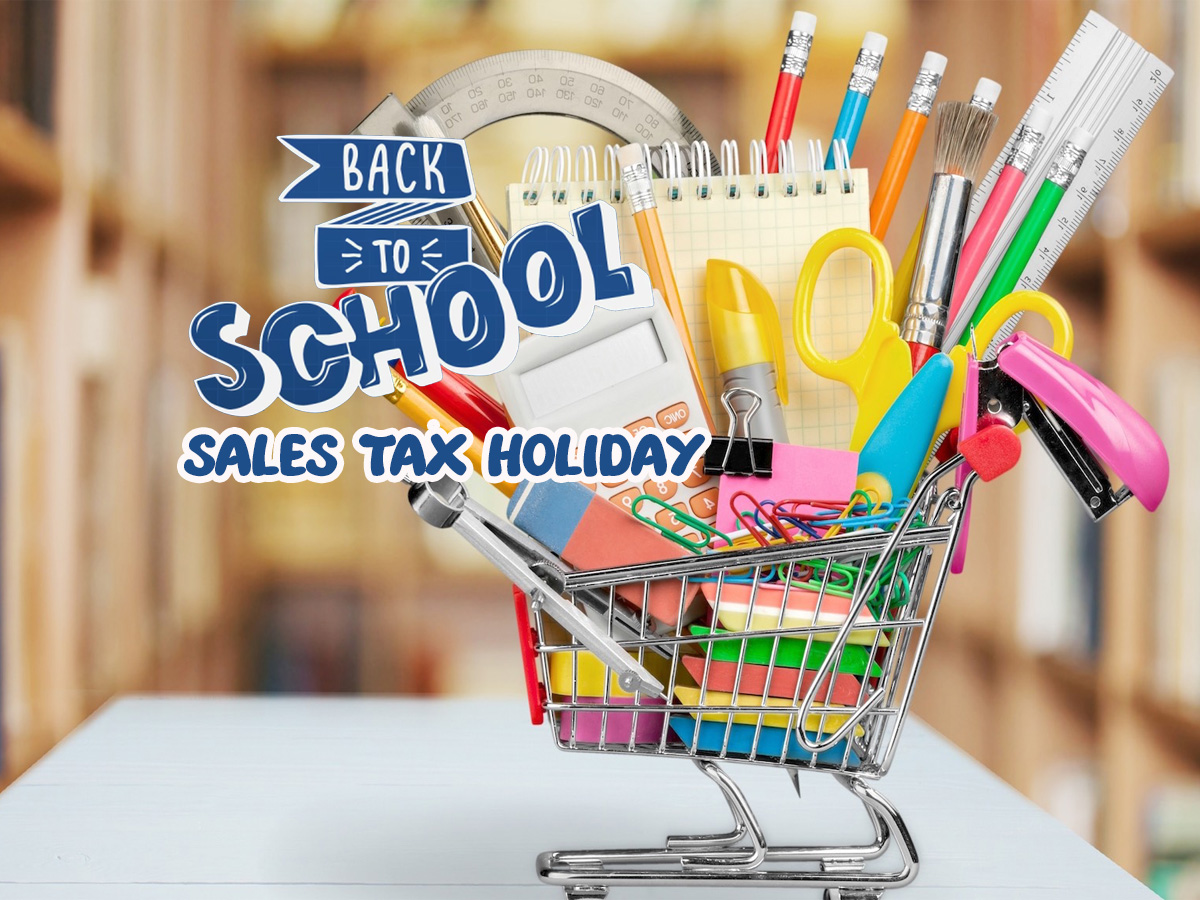 ES HORA DE AHORRAR!! La exención de impuestos sobre las ventas de regreso a la escuela está en marcha hasta el 6 de agosto ES HORA DE AHORRAR!! La exención de impuestos sobre las ventas de regreso a la escuela está en marcha hasta el 6 de agosto