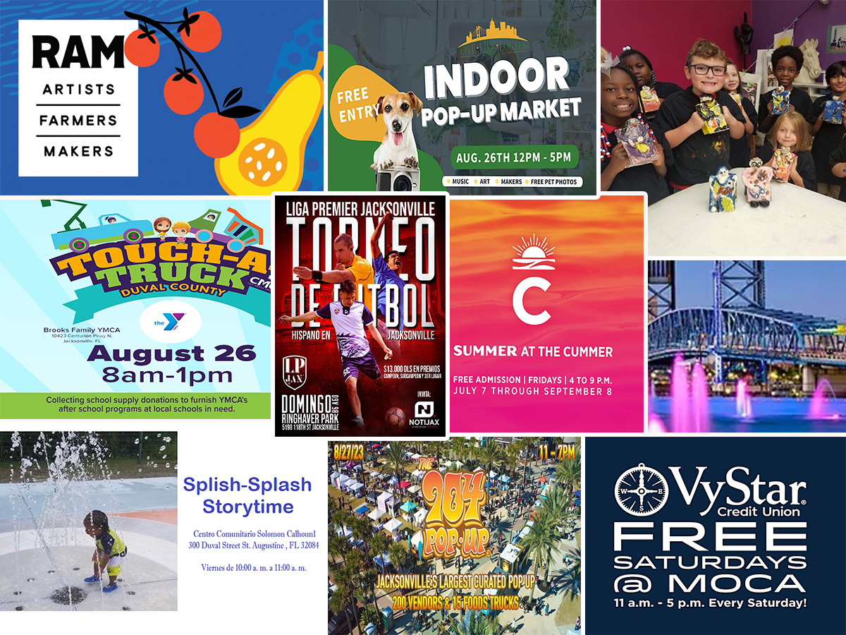 FIN DE SEMANA!! Guía de eventos de arte y cultura en Jacksonville del 25 al 27 de agosto