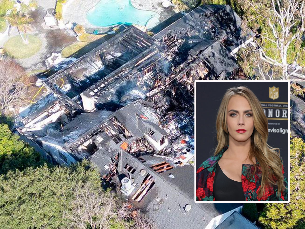 Voraz incendio destruyó la mansión de la actriz  y modelo Cara Delevingne en Los Ángeles