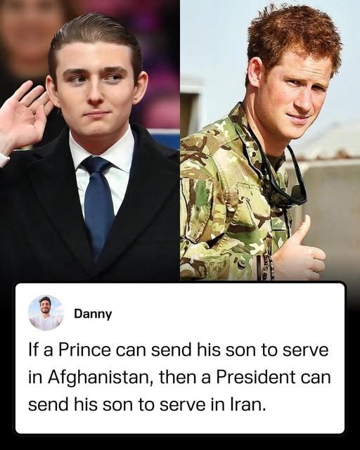 El hijo del presidente Trump debe ir al frente