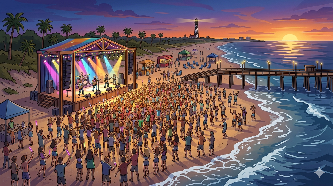 ¡SERIES DE CONCIERTOS GRATIS EN LA PLAYA ST. AUGUSTINE 2026!