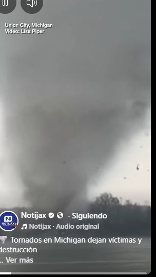 Tornados en Michigan dejan víctimas y destrucción