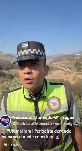 | Periodista denuncia amenazas durante cobertura.🚨
