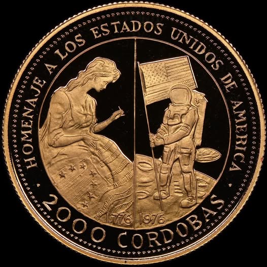 NICARAGUA Y SU HOMENAJE A LOS ESTADOS UNIDOS EN UNA MONEDA
