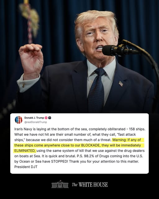 TRUMP: “LA ARMADA DE IRÁN ESTÁ EN EL FONDO DEL MAR” 🚨