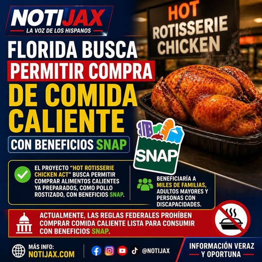 FLORIDA BUSCA PERMITIR COMPRA DE COMIDA CALIENTE CON BENEFICIOS SNAP