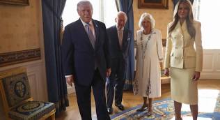 Trump recibe al rey Carlos III en la Casa Blanca
