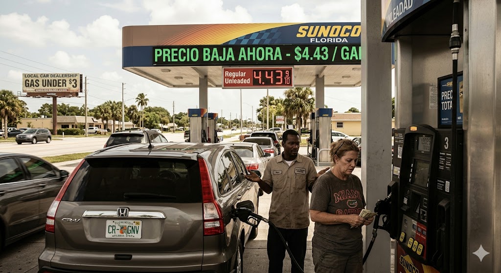BAJA EL PRECIO DE LA GASOLINA EN FLORIDA, PERO CONDUCTORES SIGUEN PAGANDO MÁS BAJA EL PRECIO DE LA GASOLINA EN FLORIDA, PERO CONDUCTORES SIGUEN PAGANDO MÁS