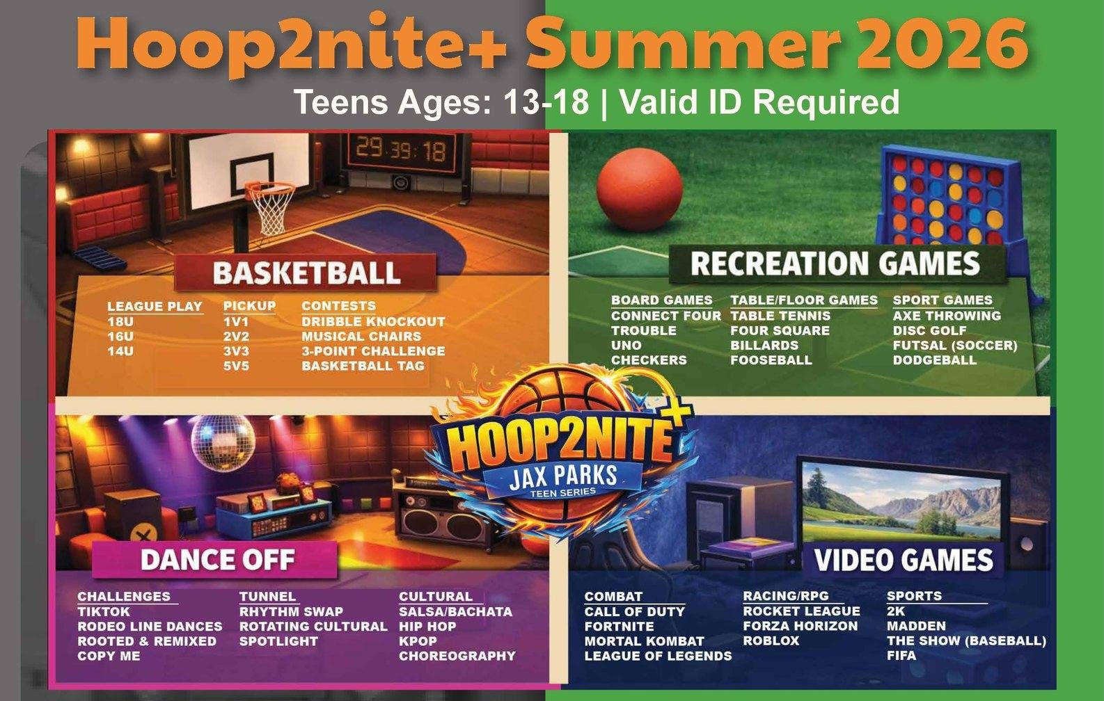 HOOP2NITE+ SUMMER 2026 SOLO PARA ADOLESCENTES