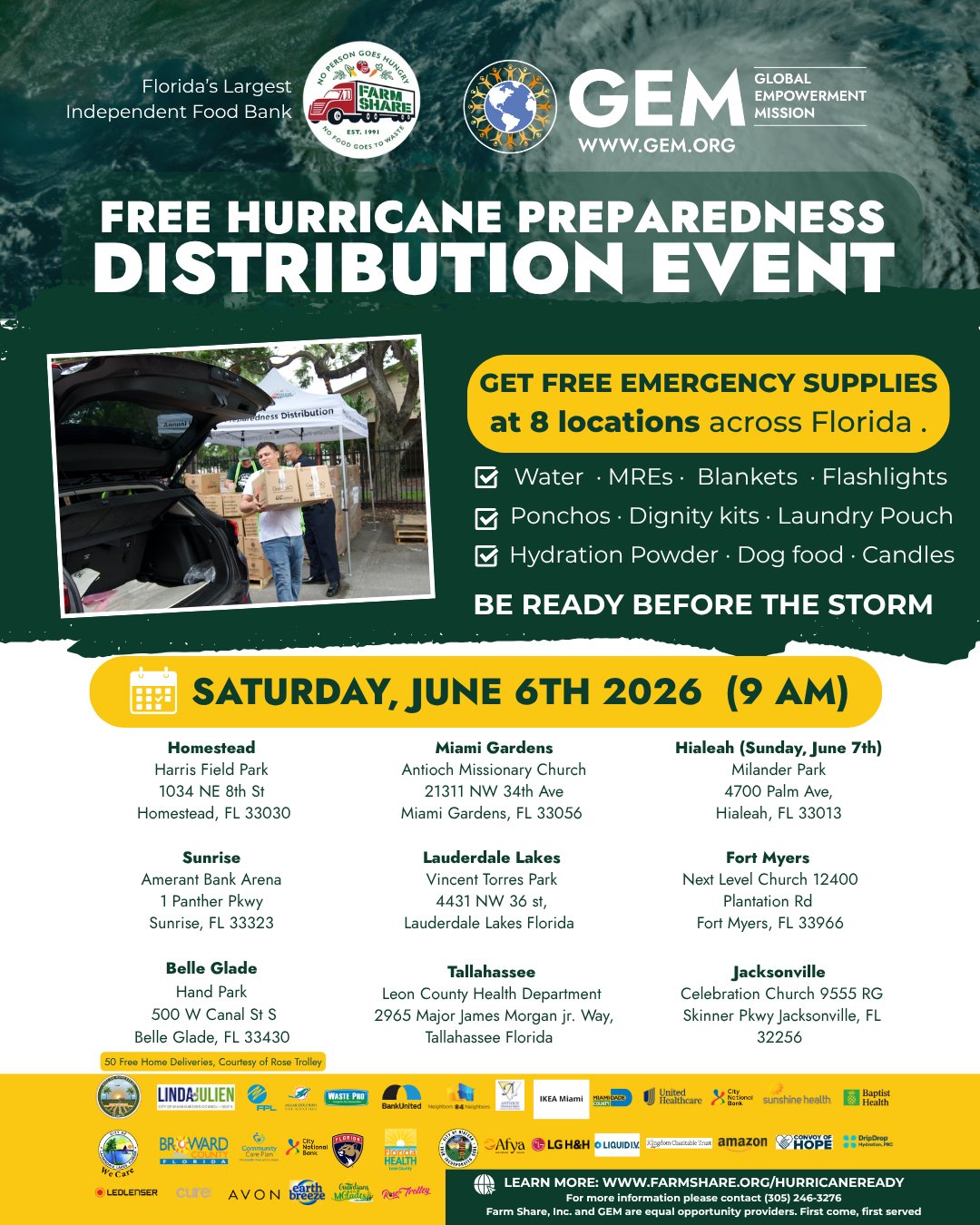 LA PREPARACIÓN IMPORTA! EVENTO DE DISTRIBUCIÓN DE SUMINISTROS ESENCIALES PARA HURACANES EN JACKSONVILLE LA PREPARACIÓN IMPORTA! EVENTO DE DISTRIBUCIÓN DE SUMINISTROS ESENCIALES PARA HURACANES EN JACKSONVILLE