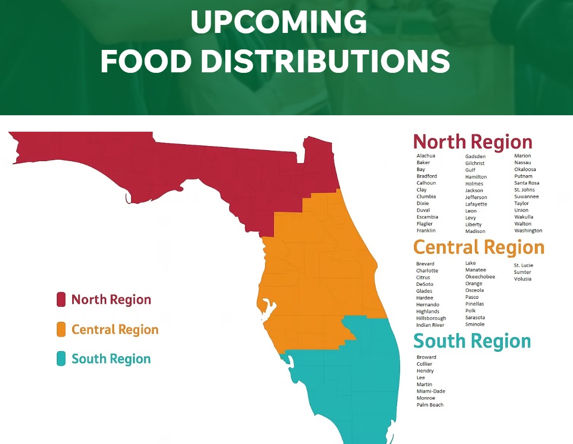 ORGANIZACIONES REPARTEN COMIDA GRATIS HOY EN EL NORTE DE FLORIDA