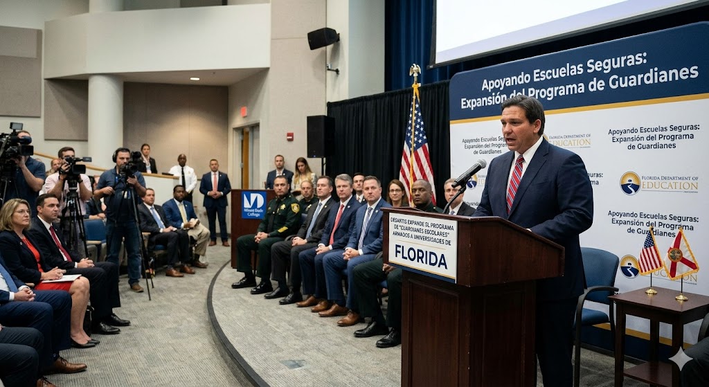 DESANTIS EXPANDE PROGRAMA DE “GUARDIANES ARMADOS” A UNIVERSIDADES DE FLORIDA
