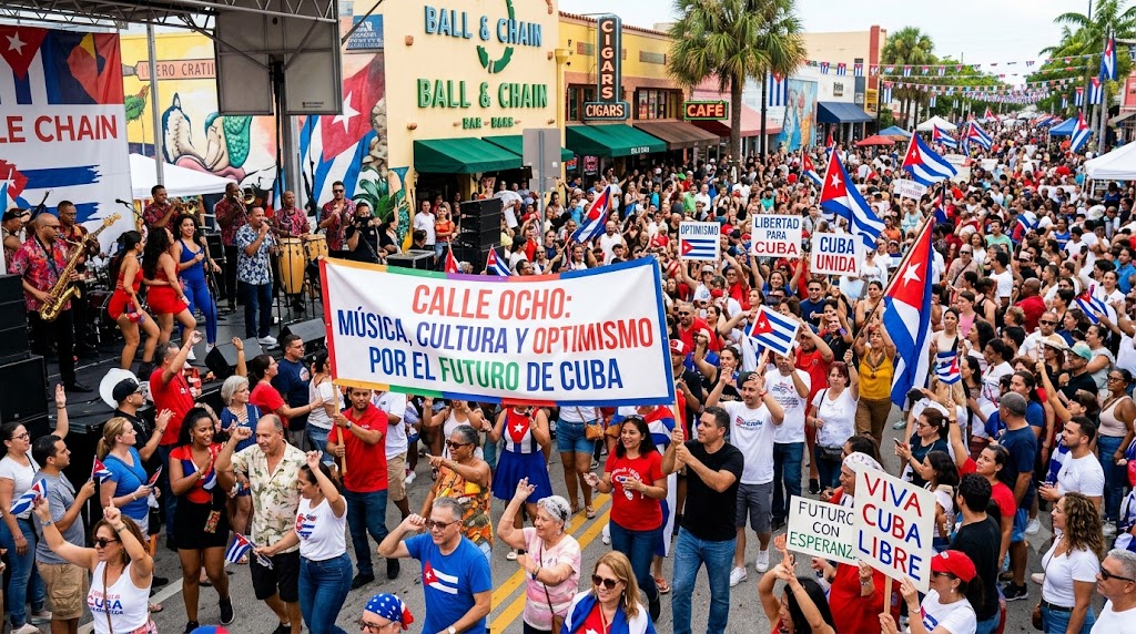 CALLE OCHO SE LLENA DE MÚSICA, CULTURA Y OPTIMISMO POR EL FUTURO DE CUBA