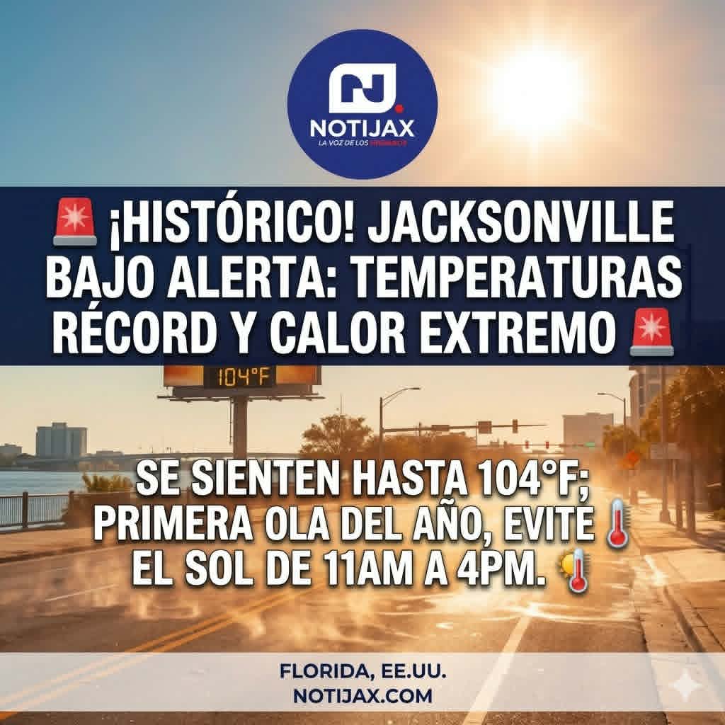 Mayo histórico: Jacksonville bajo amenaza de temperaturas récord y calor extremo Mayo histórico: Jacksonville bajo amenaza de temperaturas récord y calor extremo