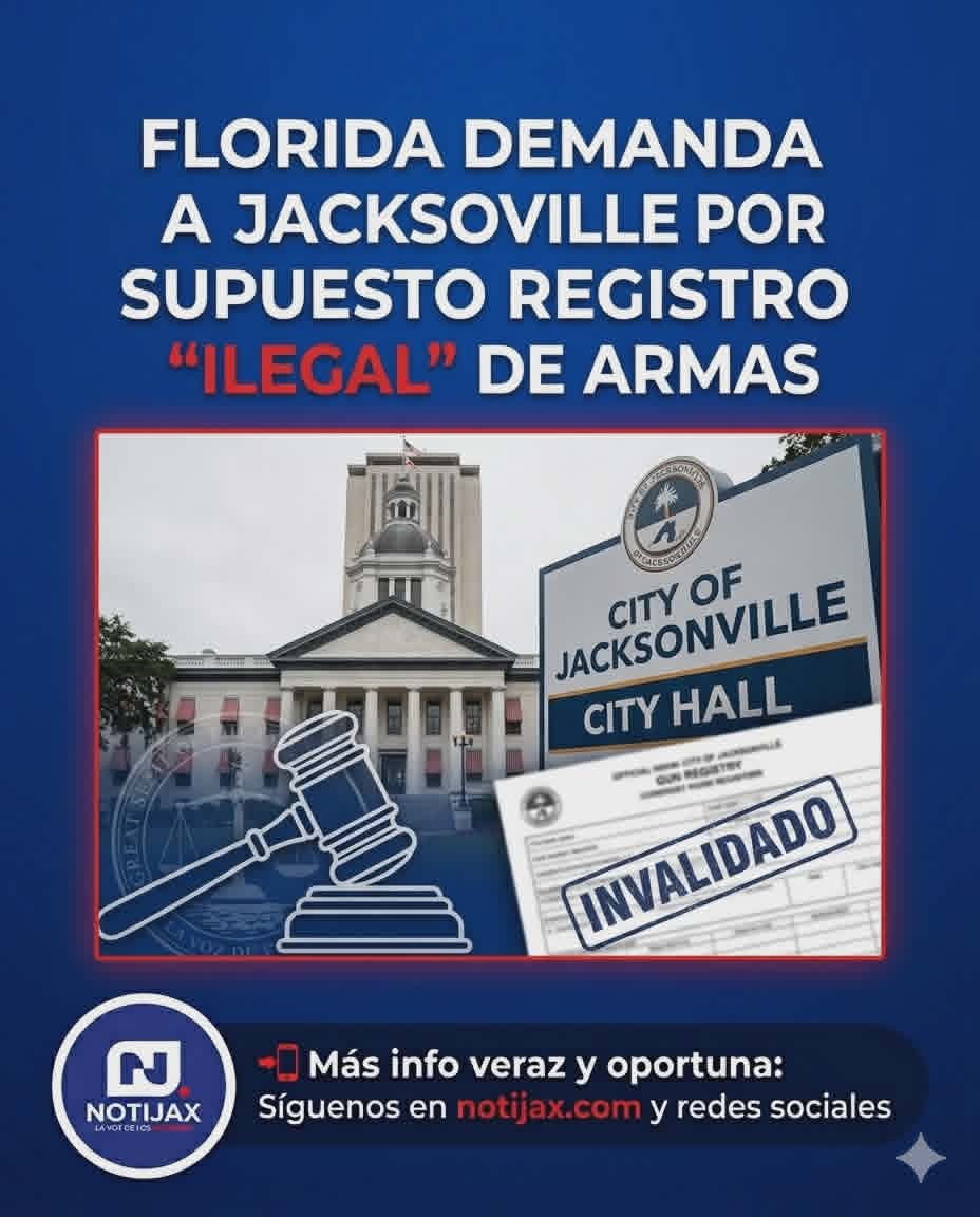 FLORIDA DEMANDA A JACKSONVILLE POR SUPUESTO REGISTRO “ILEGAL” DE ARMAS
