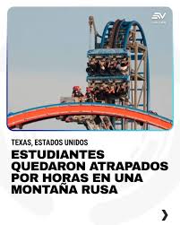 OCHO ESTUDIANTES QUEDAN ATRAPADOS DURANTE HORAS EN UNA MONTAÑA RUSA DE 100 PIES DE ALTURA.JACKSONVILLE,HOY