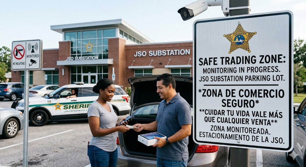 CUIDAR TU VIDA VALE MÁS QUE CUALQUIER VENTA: JSO RECUERDA SUS «ZONAS SEGURAS» PARA COMPRAS Y VENTAS POR INTERNET.JACKSONVILLE,HOY