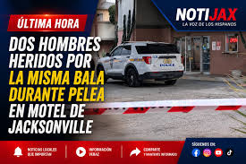 DOS HOMBRES ALCANZADOS POR LA MISMA BALA DURANTE PELEA EN MOTEL DE JACKSONVILLE