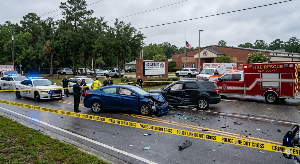 UNA TRAGEDIA VIAL SACUDIO LA MANANA DE ESTE MIERCOLES AL CONDADO DE CLAY.JACKSONVILLE,HOY