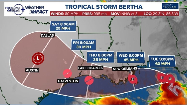 Se forma tormenta tropical Bertha en el Golfo | Hacia dónde se dirige y qué significa para Florida