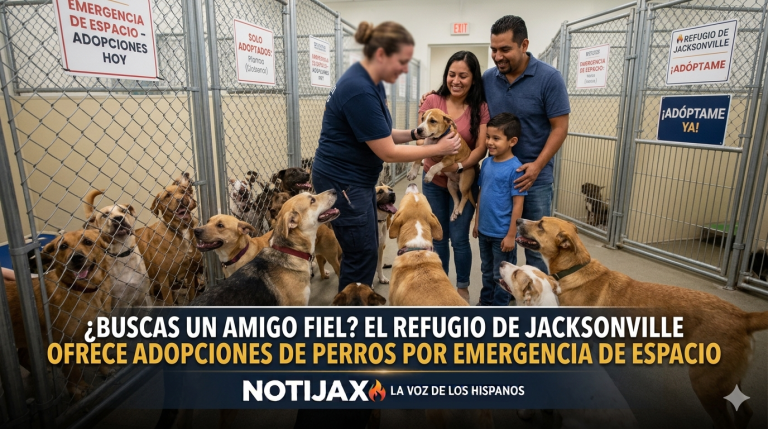 ¿BUSCAS UN AMIGO FIEL? EL REFUGIO DE JACKSONVILLE OFRECE ADOPCIONES DE PERROS POR EMERGENCIA DE ESPACIO