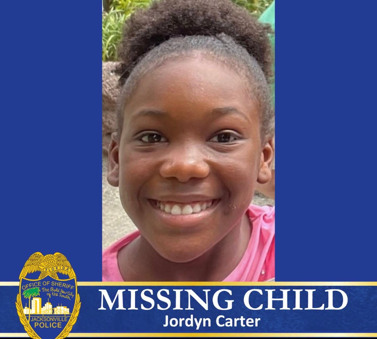 ALERTA DE BÚSQUEDA: ALERTA EN JACKSONVILLE POR DESAPARICIÓN DE NIÑA DE 11 AÑOS ALERTA DE BÚSQUEDA: ALERTA EN JACKSONVILLE POR DESAPARICIÓN DE NIÑA DE 11 AÑOS