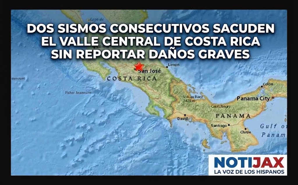DOS SISMOS CONSECUTIVOS SACUDEN EL VALLE CENTRAL DE COSTA RICA SIN REPORTAR DAÑOS GRAVES