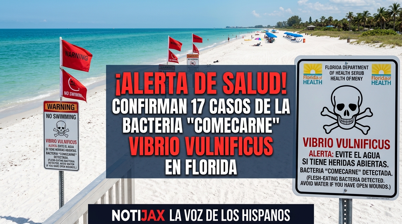 ¡ALERTA DE SALUD! CONFIRMAN 17 CASOS DE LA BACTERIA «COMECARNE» VIBRIO VULNIFICUS EN FLORIDA