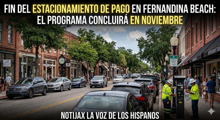 FIN DEL ESTACIONAMIENTO DE PAGO EN FERNANDINA BEACH: EL PROGRAMA CONCLUIRÁ EN NOVIEMBRE