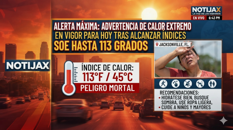 ALERTA MÁXIMA: ADVERTENCIA DE CALOR EXTREMO EN VIGOR PARA HOY TRAS ALCANZAR ÍNDICES SOFOCANTES DE HASTA 113 GRADOS