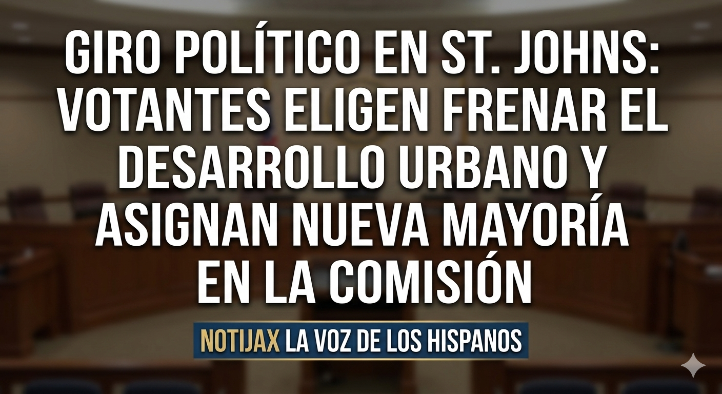 GIRO POLÍTICO EN ST. JOHNS: VOTANTES ELIGEN FRENAR EL DESARROLLO URBANO Y ASIGNAN NUEVA MAYORÍA EN LA COMISIÓN GIRO POLÍTICO EN ST. JOHNS: VOTANTES ELIGEN FRENAR EL DESARROLLO URBANO Y ASIGNAN NUEVA MAYORÍA EN LA COMISIÓN