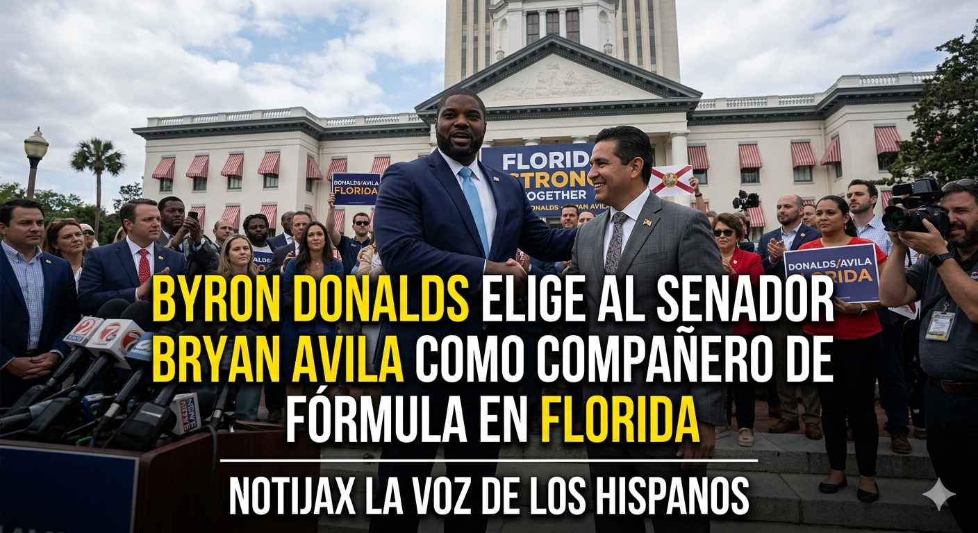 BYRON DONALDS ELIGE AL SENADOR BRYAN AVILA COMO COMPAÑERO DE FÓRMULA EN FLORIDA