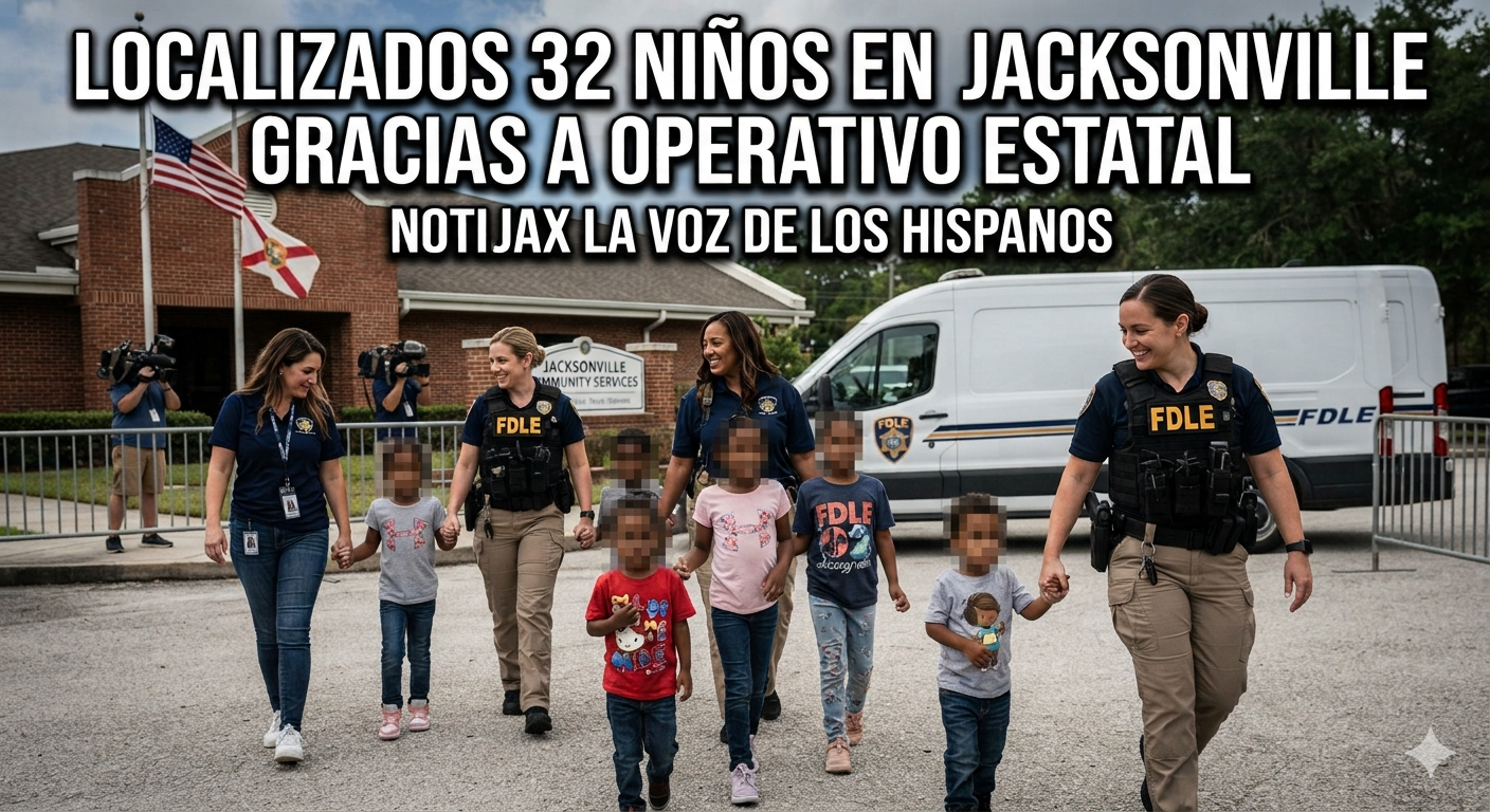 LOCALIZADOS 32 NIÑOS EN JACKSONVILLE GRACIAS A OPERATIVO ESTATAL