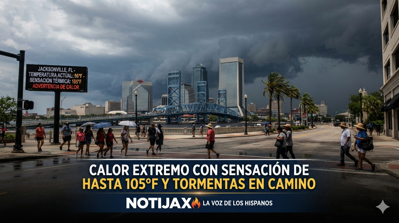 CALOR EXTREMO CON SENSACIÓN DE HASTA 105°F Y TORMENTAS EN CAMINO CALOR EXTREMO CON SENSACIÓN DE HASTA 105°F Y TORMENTAS EN CAMINO