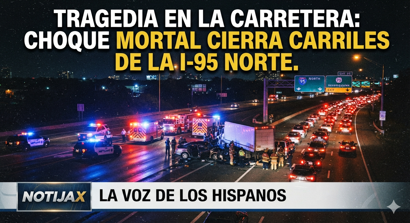 TRAGEDIA EN LA CARRETERA: CHOQUE MORTAL CIERRA CARRILES DE LA I-95 NORTE