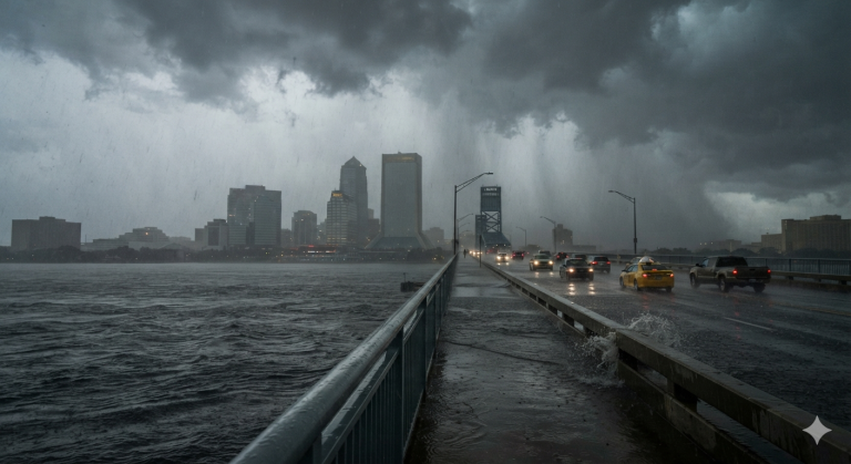 LLUVIAS INTENSAS Y TORMENTAS MANTIENEN INESTABILIDAD EN JACKSONVILLE Y LA FIRST COAST