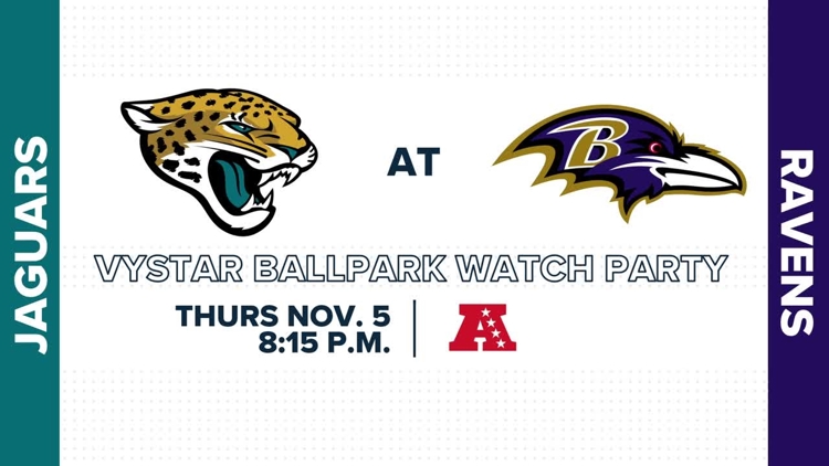 Jaguars to host Thursday Night Football watch party at VyStar Ballpark Jaguars to host Thursday Night Football watch party at VyStar Ballpark