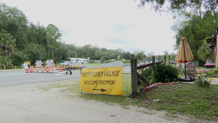 Shantytown Village owner concerned Pellicer Creek bridge construction is impacting business Shantytown Village owner concerned Pellicer Creek bridge construction is impacting business