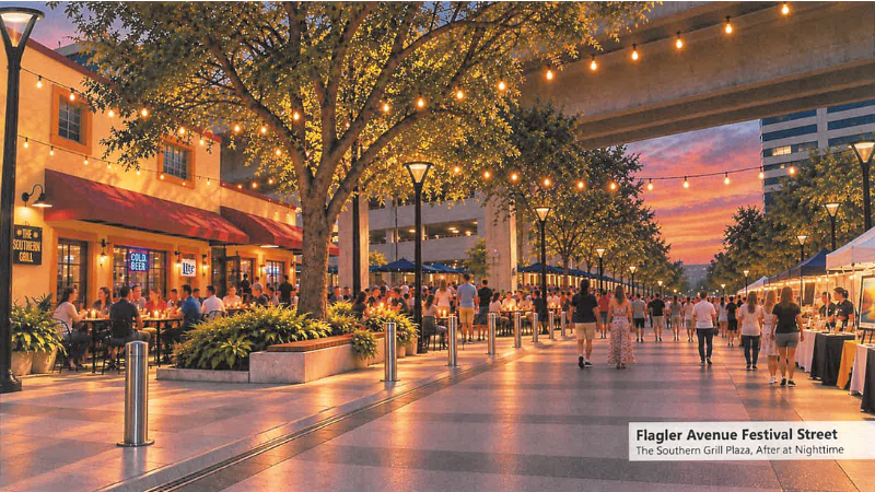 JACKSONVILLE PLANEA CONVERTIR LA AVENIDA FLAGLER EN UN BOULEVARD PEATONAL PARA FESTIVALES
